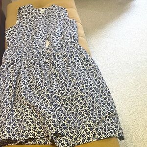 J. Crew Blue and White Floral Blouse